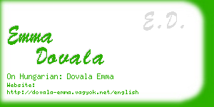 emma dovala business card